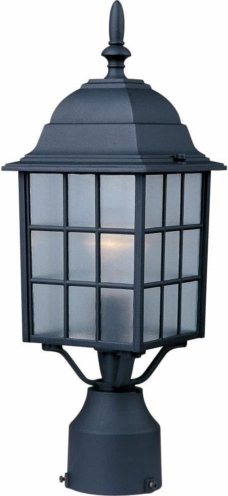 Maxim North Church-1 Light Outdoor Pole/Post Mount in Lodge Style-6 Inches Wide by 17 inches high