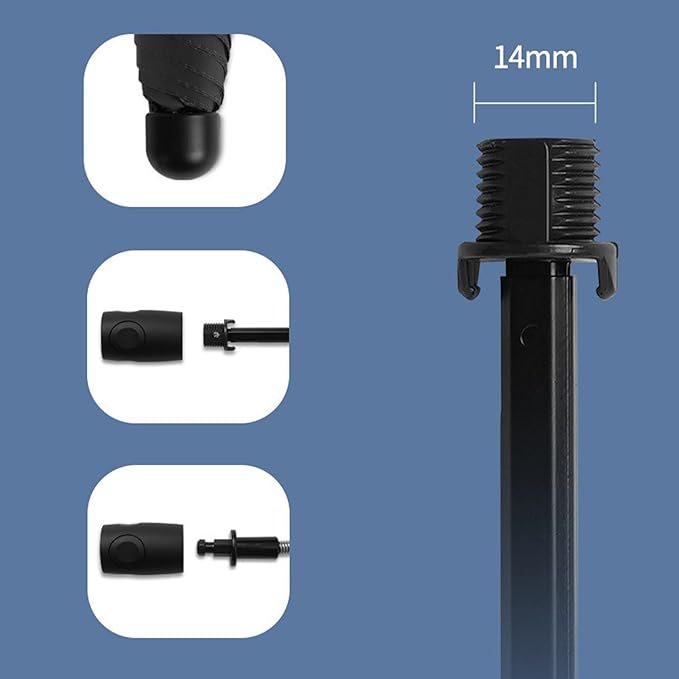 Chair Umbrella with Clamp Adjustable Umbrella for Chair Stroller Umbrella Parasol Waterproof Umbrella for Beach Chair Wheelchair Stroller Camping Chair