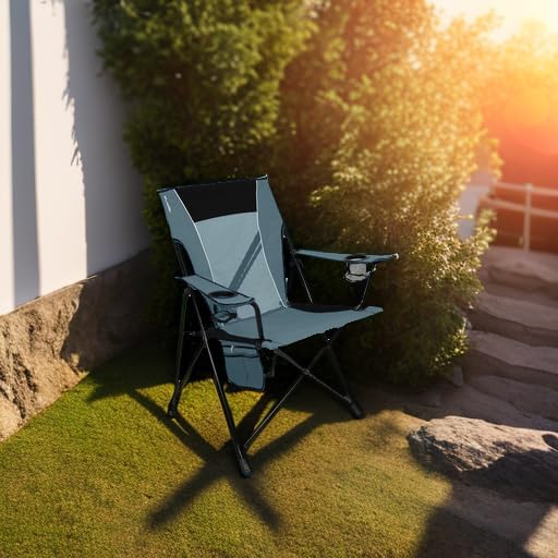 Kijaro Portable Camping Chairs - Enjoy the Outdoors with a Versatile Folding Sports Chair for Outdoor &amp Lawn - Dual Lock Feature Locks Position – Hallet Peak Gray