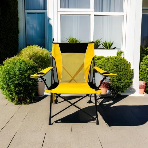 Kijaro Dual Lock Portable Camping Chairs - Versatile Outdoor Folding Sports &amp Lawn Chair - Locks Position Izamal Yellow