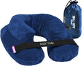 Cabeau Inflatable Travel Pillow – Air TNE – Adjustable Lightweight and Supportive for Sleeping on Airplanes Trains and Cars– Customized Fit and Compact Carrying Case (Royal Blue)