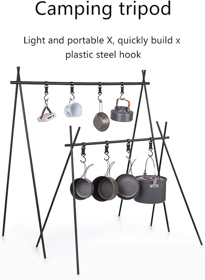 Folding Hanging Rack Travel Camping Shelf Triangle Rack Assembly Storage Picnic Rack