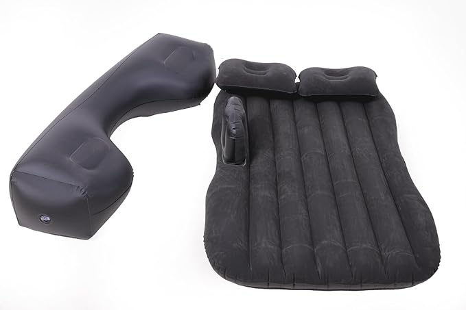 Inflatable Car Air Mattress Back Seat Bed with Air PumpThickened Portable Car Travel Sleeping Camping Air Mattress Blow Up Bed for Car Universal SUV