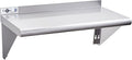 Profeeshaw NSF Stainless Steel Shelf 18” x 36” 350 lb Commercial Shelves Wall Mounted Metal Shelving with Backsplash and 2 Brackets for Restaurant Bar Utility Room Kitchen and Garage
