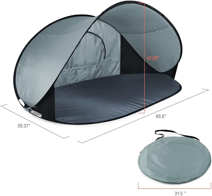 Picnic TIME NFL Manta Portable Beach Tent - Pop Up Tent - Beach Sun Shelter Pop Up