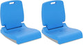 Goplus Poolside Chair for Edge of Pool Foldable Portable Flip Seat w/Back Support &amp 2 Handles Lightweight Outdoor Camping Chair for Stadium Tailgating Fishing Boats Beach (Blue 2 Packs)