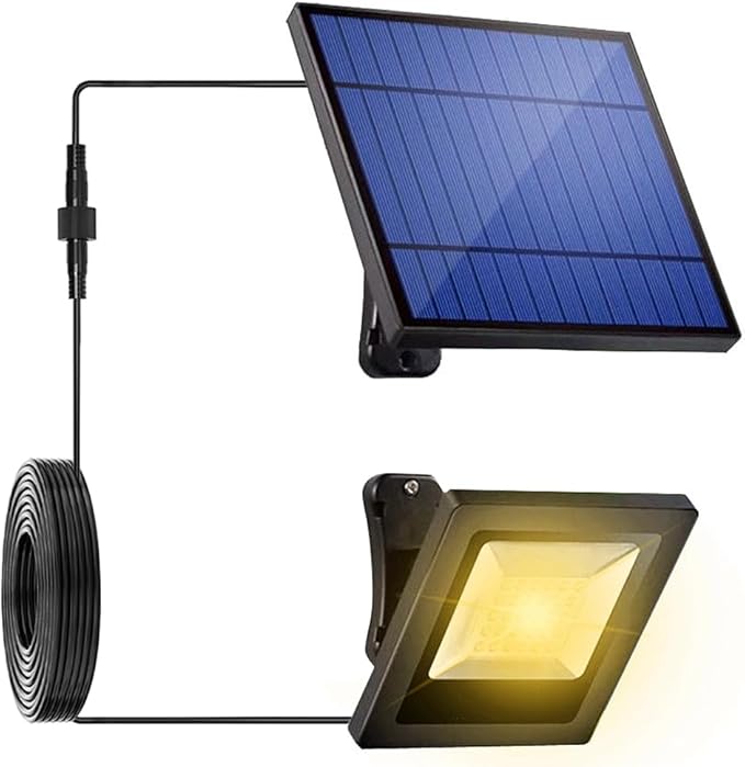 Solar Lights Outdoor Dusk to Dawn 4400mAh Solar Flood Lights Waterproof LED 3000K Spot Light for Yard Street Porch Outside Landscape Lighting Warm White
