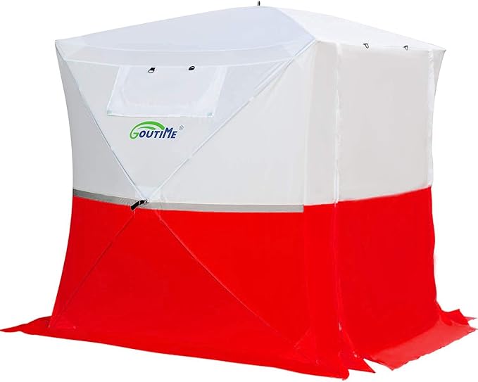 Goutime Professional Work TentInstant Pop-Up Canopy Tent 2x2m Heavy-Duty Portable Shelter for Construction Site Outdoor Workshop Warehouse &amp CampingRed