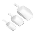 Remco - A Vikan Company 3 pk Color-Coded Plastic Hand Scoop - BPA-Free Food-Safe Scooper Commercial-Grade Utensils Restaurant and Food Service Supplies 16 32 82 Ounce Sizes White