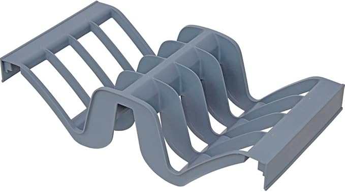 Quantum Storage Systems B3121497 Millenia Waved Drying Rack Section 8 Slots Heavy Duty Polypropylene Gray - 12 x 24 in.
