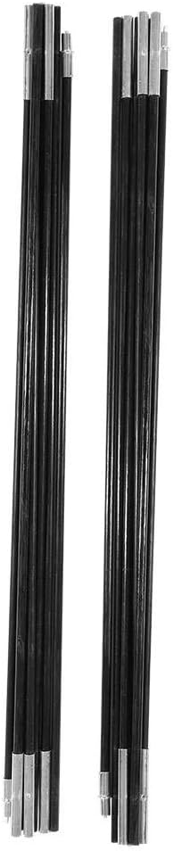 Alomejor Tent Pole Fiberglass Portable Awning Poles Foldable Support Rods for Hammocks Shelters Camping