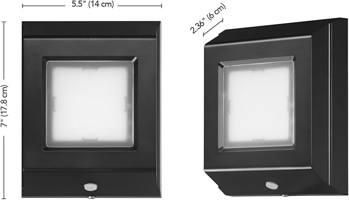 GLOBE Electric 10W Slim Black 1000 Lumens Hardwired Automatic Dusk to Dawn Outdoor Integrated LED Flood Light Security Light Spotlight Outside House Lights
