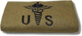 M MCGUIRE GEAR Military Style Wool Camping Survival and First Aid Blanket 64 x 90 Embroidered Caduceus Logo Olive Drab