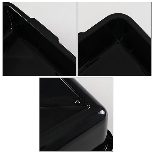 5 Packs 8 Liters Small Plastic Wash Basin Commercial Bus Tubs Tote Box Black