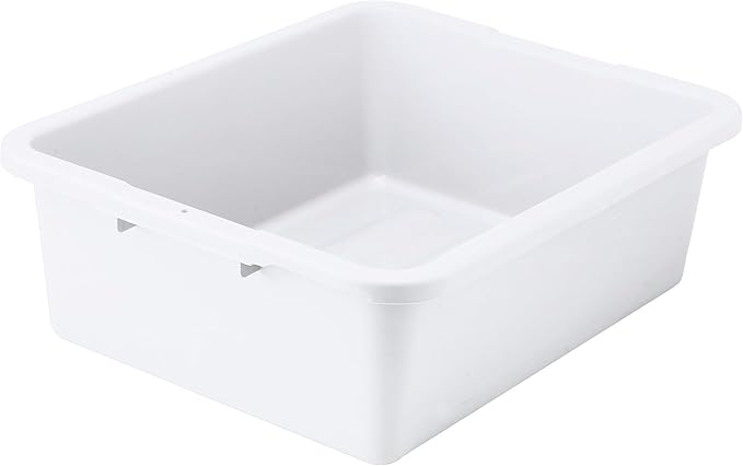 Winco Heavy-Duty Bus Box Dish Tub for Restaurants 7 White