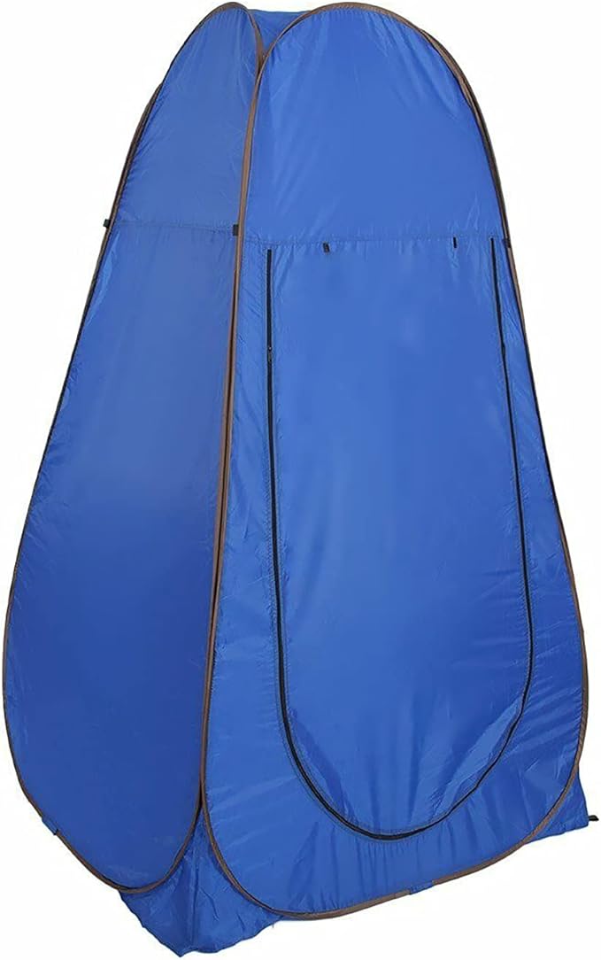 Portable Pop Up Privacy Shower Tent - Spacious Changing Room - Portable Outdoor Camping Bathroom Toilet Changing Dressing Room Sun Sunshade Canopy Outdoor Rain Shelter Hiking Beach Toilet (Blue)