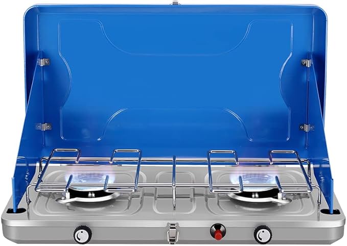 Camplux Propane Camping Stove 20000 BTU Camping Stoves 2 Burners with CSA Certification