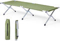 Vasitelan Outdoor Camping Cot Portable Folding Cots for Sleeping with Carry Bag Outdoor Camping Bed for Adults Support 275 Lbs (Green)