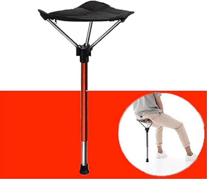 Adjustable Telescopic Folding Stool Portable Single Leg Tall Chair for Outdoor Camping Walking Aluminum Tube 7075 Aviation Aluminum