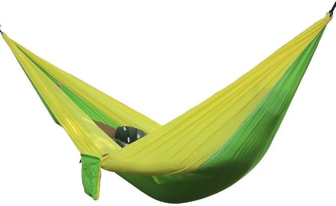 Portable Outdoor Hammock for Camping Garden and Travel – Easy to Store Comfortable Sleeping Chair Swing Parachute Fabric for Two People Ideal for Relaxation