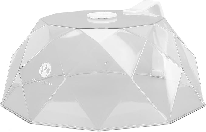 Alomejor Microwave Food Cover Oil Proof High Temperature Splatter Lid for Microwave Anti Freshness Storage for Most Plates Bowls PeopleFriendly HeatResistant Material (White)