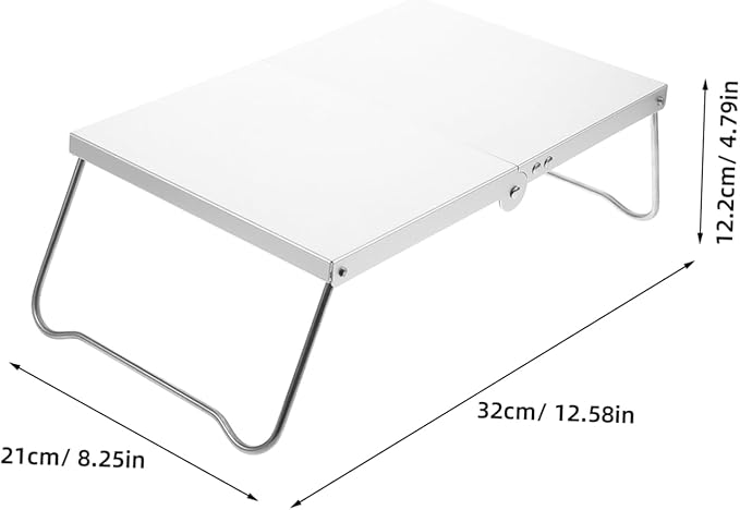 Milisten Lightweight Foldable Camping Table Portable Outdoor Dining for Hiking Beach and Bbqs Aluminum Alloy Design Easy to Carry Stainless Steel