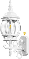VIANIS Outdoor Wall Sconce White Dusk to Dawn Outdoor Lighting Wall Mounted 100% Aluminum Waterproof Exterior Front Porch Light Fixture for House Modern Outside Lantern Lights for Garage Lamp