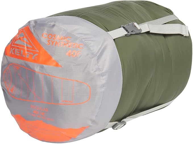 Kelty Cosmic Synthetic Fill 40 Degree Backpacking Sleeping Bag with Compression Straps Compact and Lightweight 2022