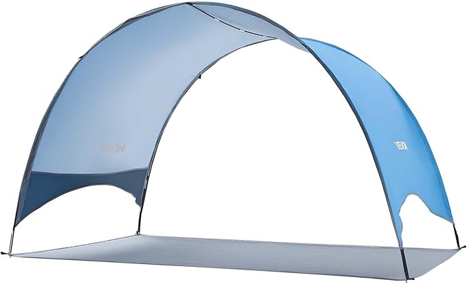VEVOR Beach Tent Sun Shelter for 3 Person UPF 50+ Portable Sun Shade Beach with Carrying Bag &amp Ground Stakes Lightweight and Easy Setup Beach Umbrella for Camping Fishing Outdoor Picnic