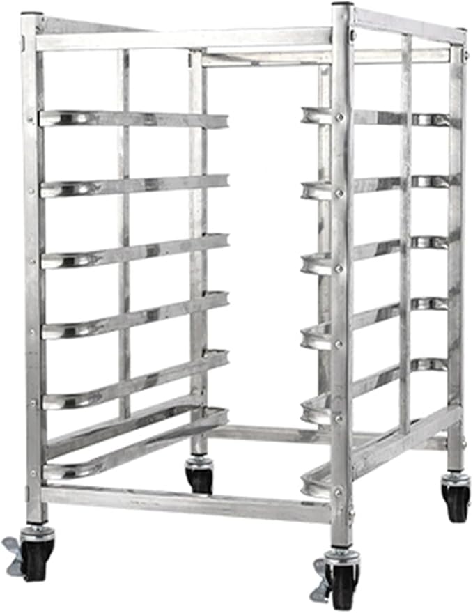 Quick Rack for Baking PansHeavy-Duty 6-Layer Bread Pan Rack on Wheels – Quick &amp Easy Baking Solution for Bakeries Restaurants Catering &amp Food Service (77x45.5x60cm)