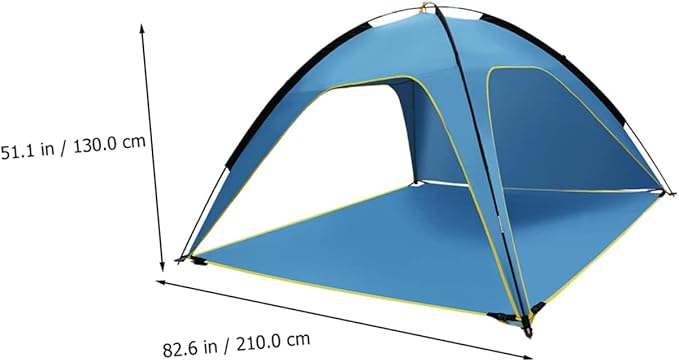 1Pc Quick Opening Sunscreen Tent Spacious Sided Ventilated Outdoor Shelter Lightweight Polyester for Camping and Travel Durable Rainproof Design Easy Setup