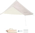 DANCHEL OUTDOOR Waterproof Rain Fly for Bell Tent 4 Season Yurt Tent Rain Cover Protector Tarp with/No Stove Jack Glamping Gears PU5000mm Lightweight 300D Oxford Polyester Beige(13ft/16.4ft/20ft)