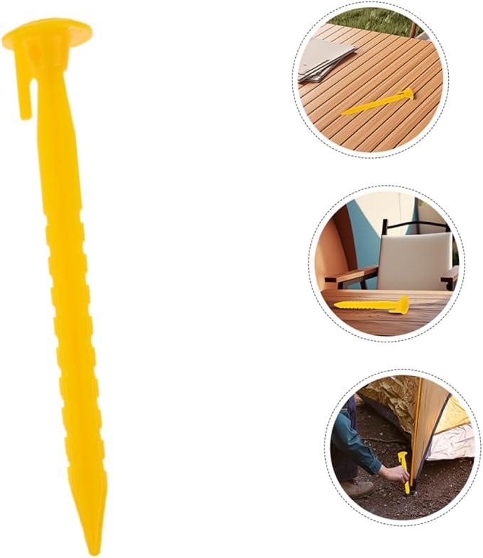 36Pcs Plastic Tent Stakes Heavy Duty Anchoring Pegs for Camping Beach Outdoor Use Lightweight Serrated Ground Nails for Quick Installation and Versatile Applications
