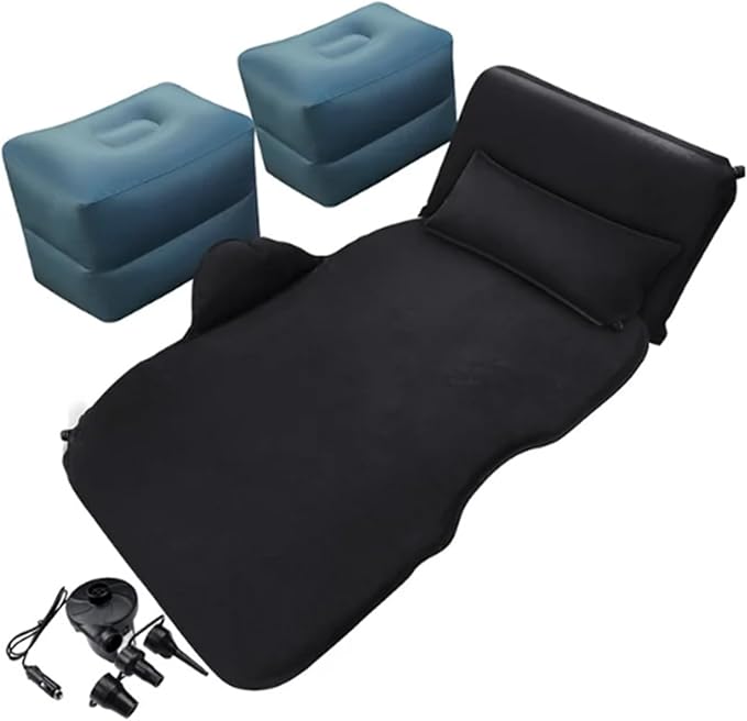 Car Inflatable Mattress Camping Inflatable Mattress Car Inflatable Backrest Portable Inflatable Mattress Outdoor Travel Inflatable Mattress (Black)
