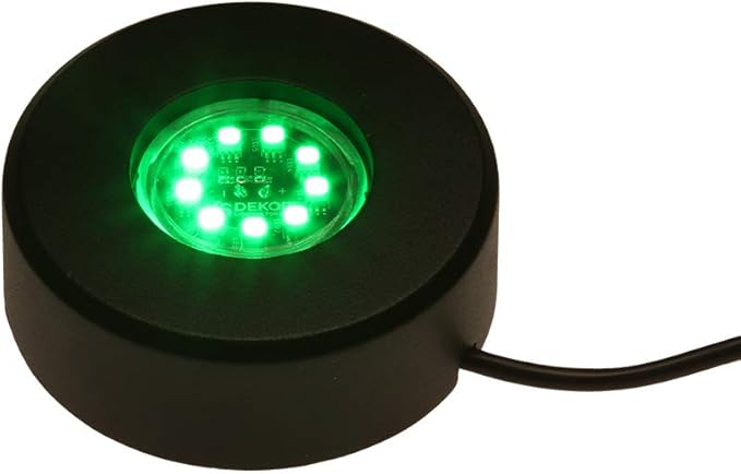 DEKOR Colored LED Puck Lights for Landscaping Uplights Paths Walkways Outdoor Low Voltage Lighting (Green)