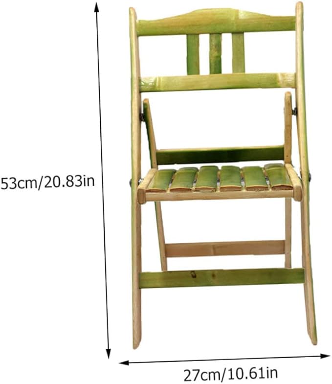 Hemoton Bamboo Folding Chair Easy to Install Camping Stool Student Back-Rest Portable for Home and Business