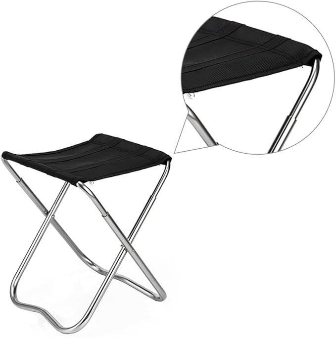 Alipis Folding Chair for Fishing Outdoor Camping Garden Beach Lightweight Aluminum Stool Portable