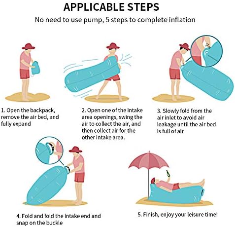 Inflatable Couch Air Sofa Hammock Portable Waterproof Anti Air Leaking Design Camping Chair for Traveling Beach Picnics &amp Music Festivals Camping (Yellow)