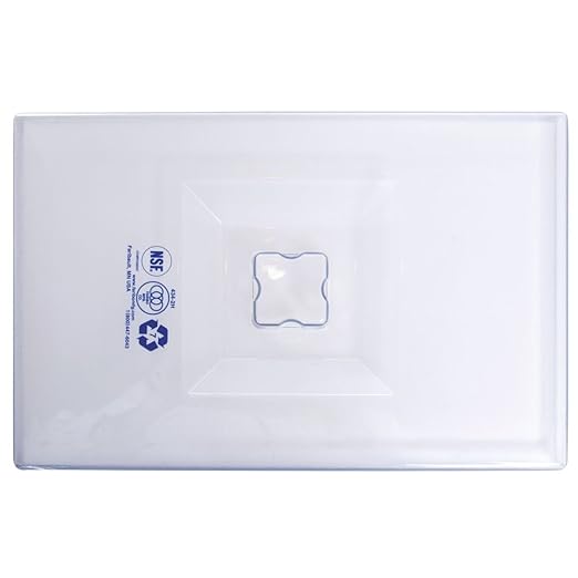 5 1/4 and 12 gal Clear Plastic Replacement Ingredient Bin Lid - 14 3/4L x 9 1/2W x 1H