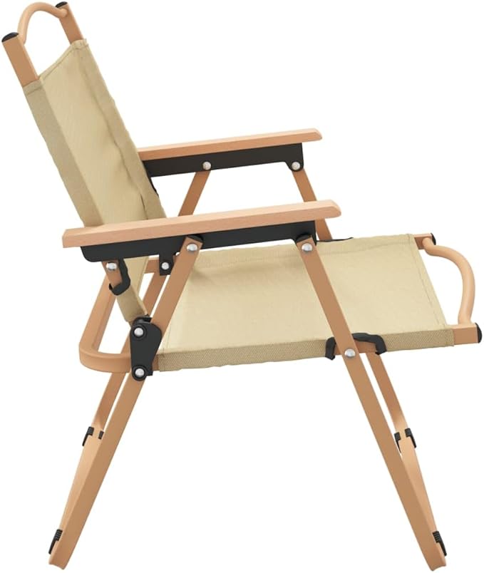 2-Pack Folding Outdoor Chairs 500D Oxford/Steel Frame 16.9×21.3×23.2 in Water-Resistant for Garden Balcony Beach
