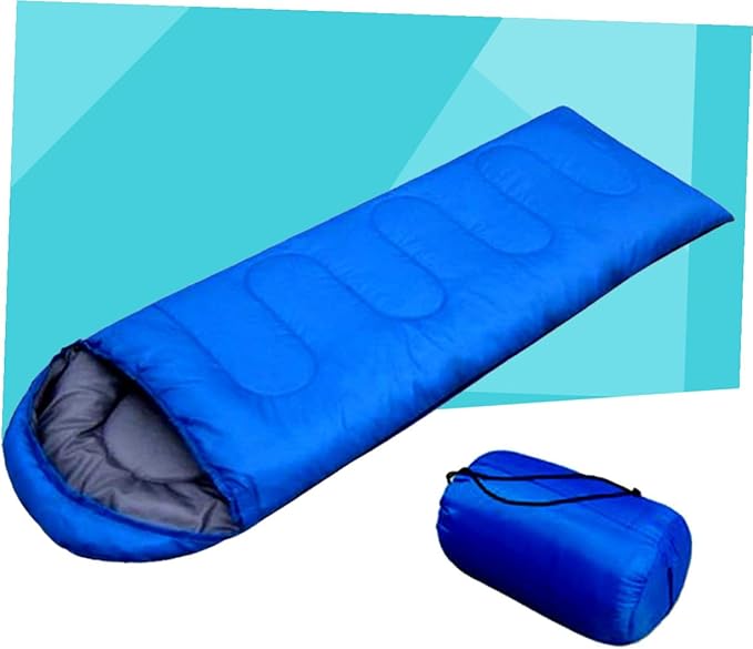 Compression with Hood for Adults Lightweight Envelope Design Drawstring for Hiking Camping Backpacking and Outdoor Activities Includes Compression Storage Bag Blue