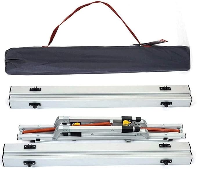 Portable Folding Camping Table with Adjustable Height – Aluminum Alloy Lightweight Corrosion-Resistant 30kg Capacity Includes Carrying Bag for Outdoor Activities Picnic Hiking