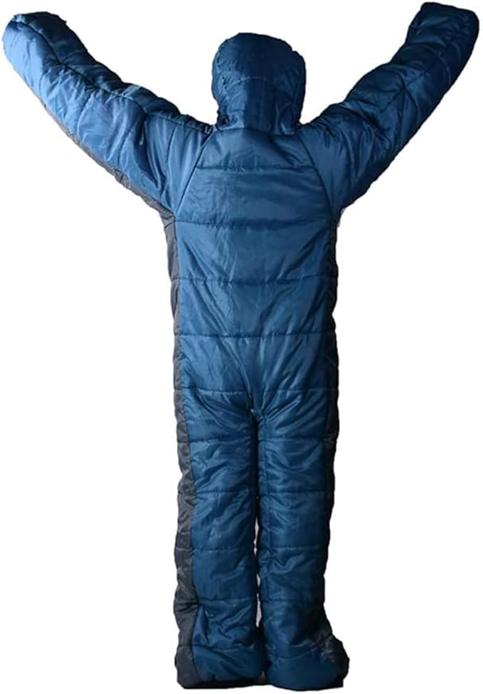 Human Walking Sleeping Bag Adult Sleeping Bag for Camping Cold Weather 0 Degree Mummy Style Lightweight Humanoid Sleeping Bag Outdoor Wearable Warm Sleeping Suit for Men and Women