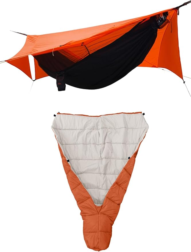 11Ft All-in-one Hammock Tent with Topquilt Warm Insulation Hammock Topquilt Sleeping Quilt for Hammocks Backpacking Camping