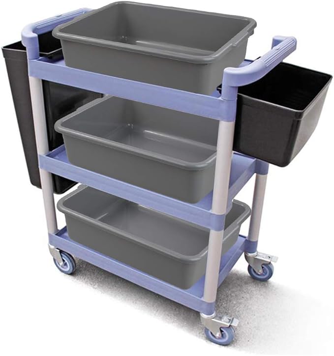 Cand Grey Commercial Bus Tubs 13 L Plastic Bus Box / Wash Basin 4 Packs