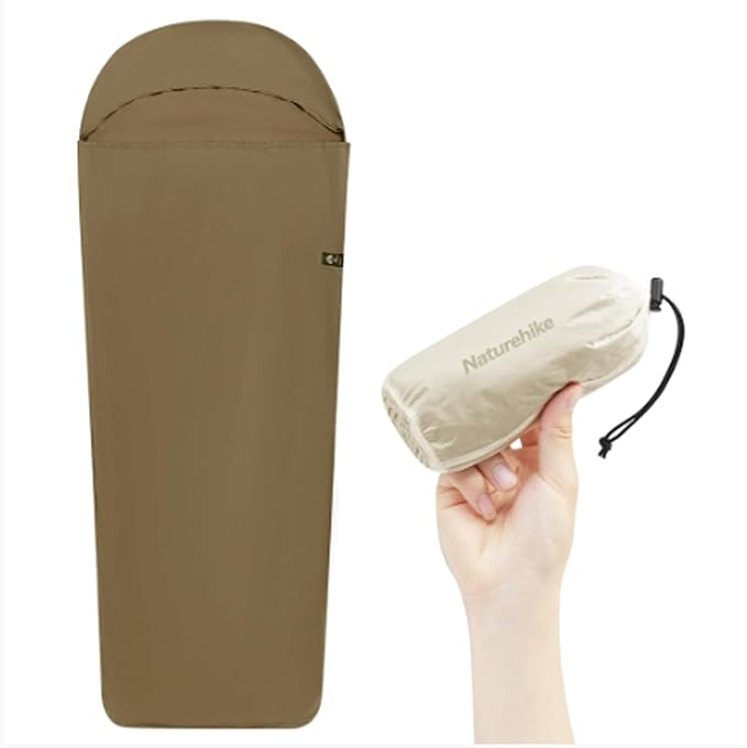 Naturehike 4.5oz Ultralight Sleeping Bag Liner Washable Travel Sheets for Adults Soft &amp Compact Lightweight Sleep Sack Adult for Backpacking Hotel Camping Hostels