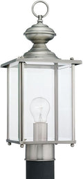 Generation Lighting 8257-965 Jamestowne Outdoor Post Lantern Outside Fixture One - Light Antique Brushed Nickel