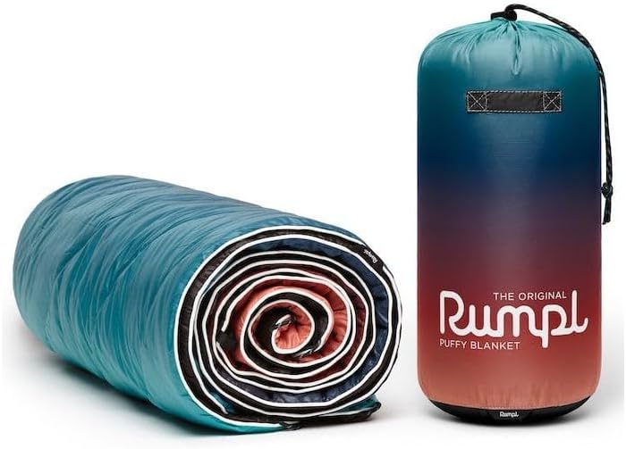Rumpl Original Puffy Blanket - Warm Water-Resistant Camping Blanket with 100% Recycled Synthetic Insulation 52x75 Original Puffy V1 Arizona Fade