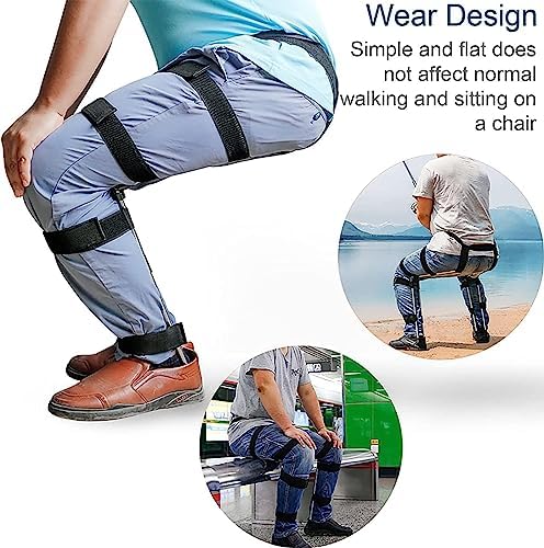 Invisible Wearable Chair Portable Exoskeleton Levitation Seat Lightweight Folding Fishing Chair Supports Up to 330lbs Ideal for Concerts Subways &amp Outdoor Use