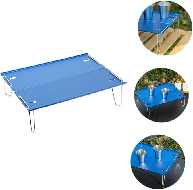 Folding Camping Table Portable Aluminum Alloy Outdoor Picnic Table Compact and Lightweight for BBQ Hiking and Camping
